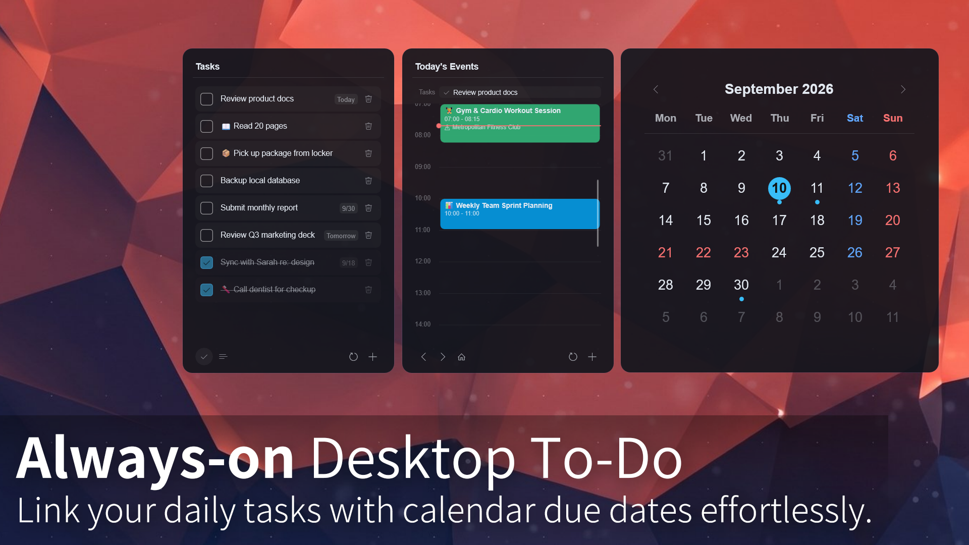 デスクトップ常駐 To-Do